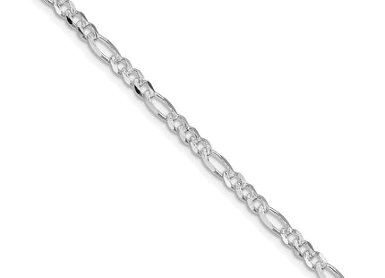 Sterling silver figaro link chain, another view