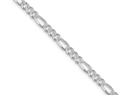 Sterling silver figaro link chain, another view