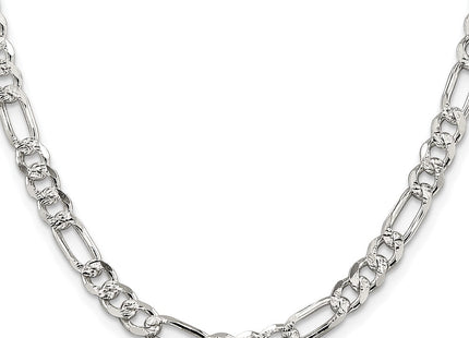 Sterling silver figaro link chain, alternate view