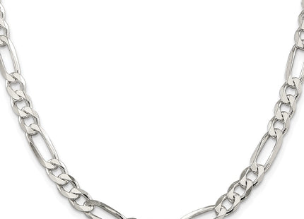 Sterling silver figaro link chain, alternate view
