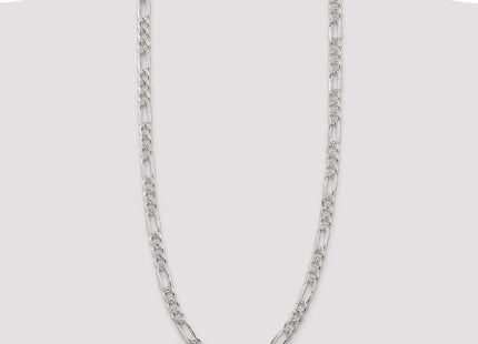 Sterling Silver Pav Flat Figaro Chain (Style QFF220-30)