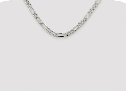Sterling silver figaro link chain, further view