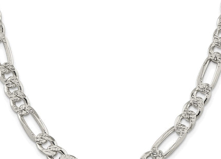 Sterling silver figaro link chain, alternate view