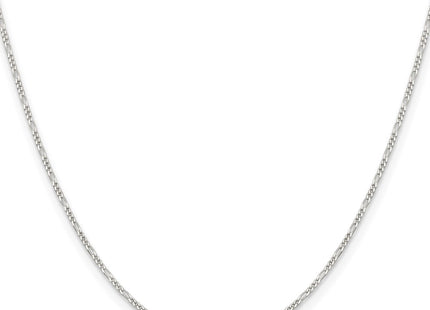 Sterling silver figaro link anklet, alternate view
