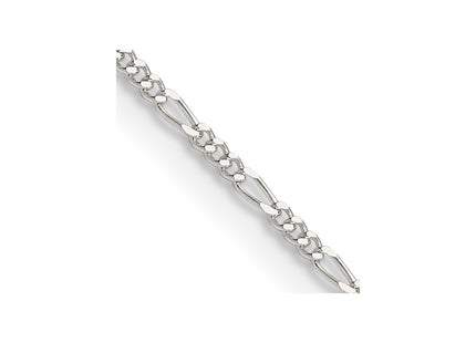 Sterling silver figaro link anklet