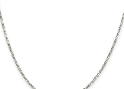 Sterling silver figaro link anklet, alternate view