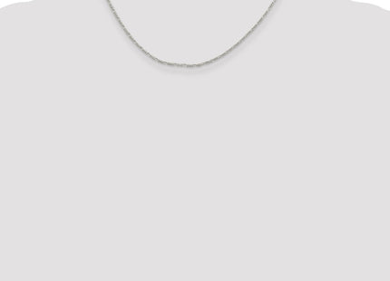 Sterling silver figaro link anklet, further view