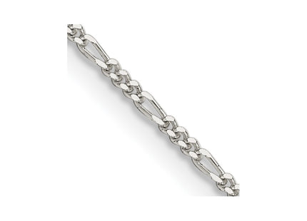 Sterling silver figaro link anklet