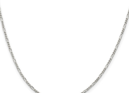 Sterling silver figaro link anklet, alternate view