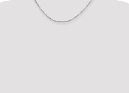 Sterling silver figaro link anklet, additional view