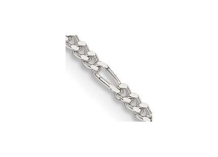 Sterling silver figaro link anklet