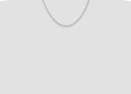 Sterling silver figaro link anklet