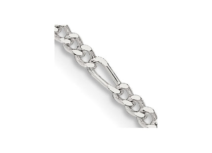 Sterling silver figaro link anklet, another view
