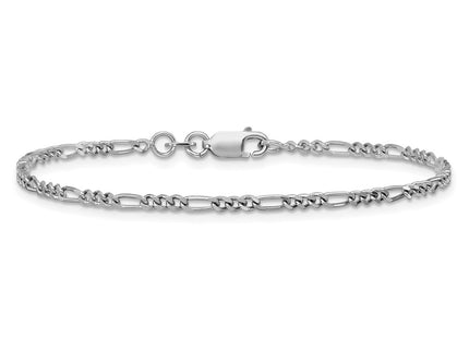 Sterling silver figaro link chain, another view
