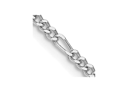 Sterling silver figaro link chain, additional view