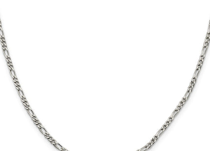Sterling silver figaro link anklet, alternate view
