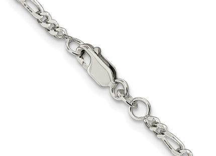 Sterling silver figaro link anklet, another view