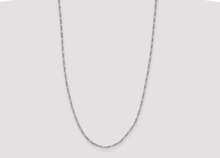 Sterling silver figaro link anklet, further view