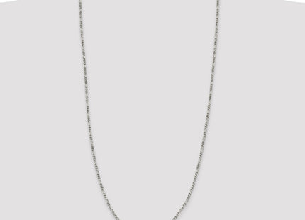 Sterling silver figaro link anklet, additional view