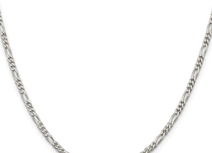 Sterling silver figaro link anklet, alternate view