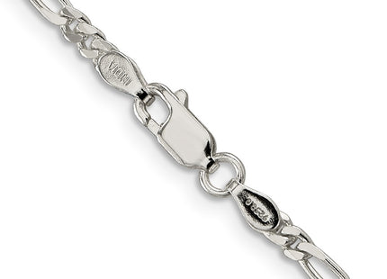 Sterling silver figaro link anklet, another view