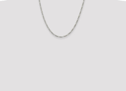 Sterling silver figaro link anklet, further view