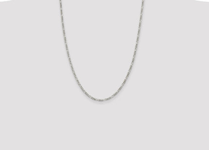 Sterling silver figaro link anklet, additional view