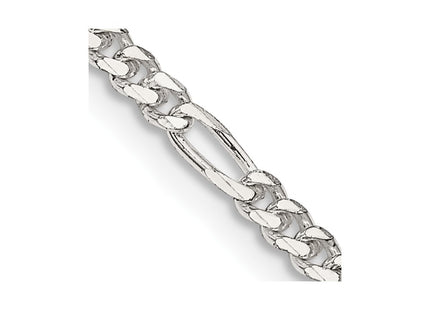 Sterling silver figaro link anklet