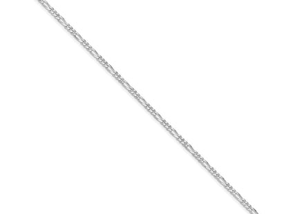 Sterling silver figaro link chain, alternate view