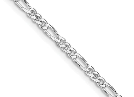 Sterling silver figaro link chain, further view