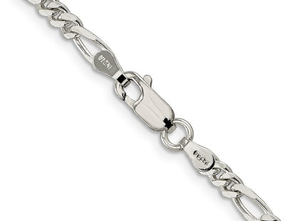 Sterling silver figaro link chain, another view