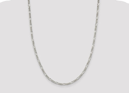 Sterling silver figaro link chain, additional view