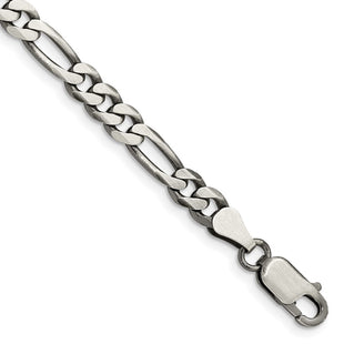 Sterling Silver Antiqued Figaro Chain (Style QFG150A-8)