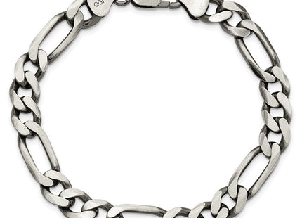 Sterling Silver Antiqued Figaro Chain (Style QFG220A-8)