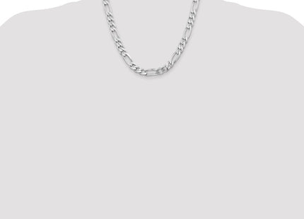 Sterling silver figaro link chain, further view