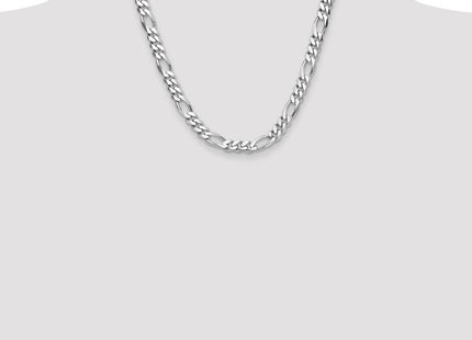 Sterling silver figaro link chain, further view