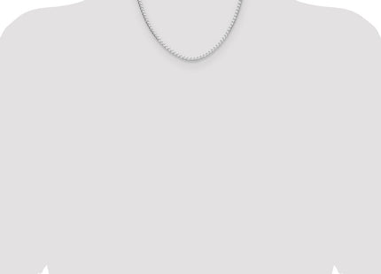 Sterling Silver Rhodium-plated D/C Square Curb Chain (Style QFOC120R-18)