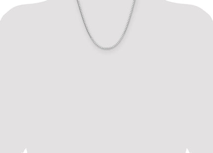 Sterling Silver Rhodium-plated D/C Square Curb Chain (Style QFOC120R-20)