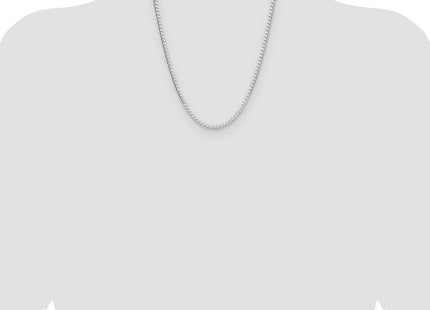 Sterling Silver Rhodium-plated D/C Square Curb Chain (Style QFOC120R-22)