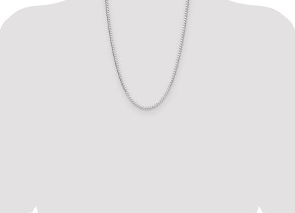 Sterling Silver Rhodium-plated D/C Square Curb Chain (Style QFOC120R-24)