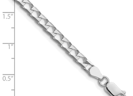 Sterling silver curb link chain, alternate view