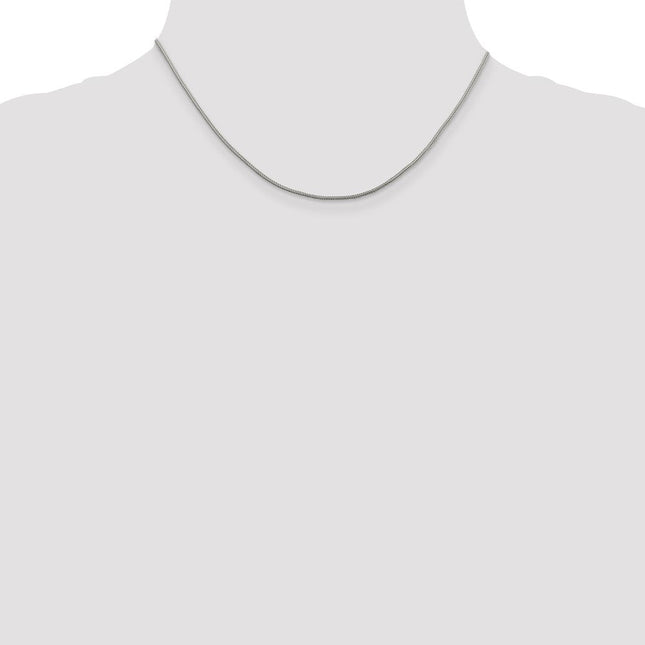 Sterling Silver Diamond-cut Round Franco Chain, 16 x 1.25mm