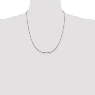 Sterling Silver Diamond-cut Round Franco Chain (Style QFR125-22)