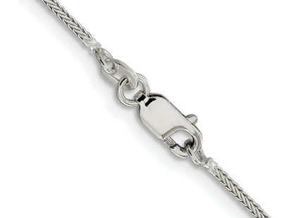 Sterling Silver Rhodium-plated Diamond-cut Round Franco Chain, 16 x 1.25mm