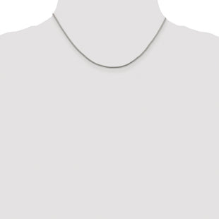 Sterling Silver Rhodium-plated Diamond-cut Round Franco Chain (Style QFR125R-16)