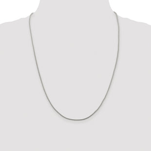 Sterling Silver Rhodium-plated Diamond-cut Round Franco Chain (Style QFR125R-24)
