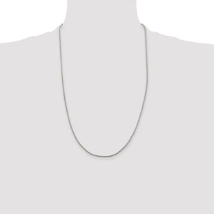 Sterling Silver Rhodium-plated Diamond-cut Round Franco Chain (Style QFR125R-26)