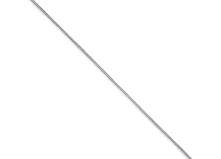 Sterling Silver Rhodium-plated Diamond-cut Round Franco Bracelet, 7 x 1.25mm