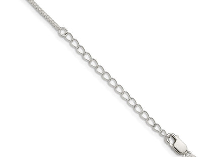 Sterling Silver Diamond-cut Round Franco Chain w/2in ext. (Style QFR150E-18)