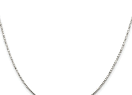 Sterling Silver Rhodium-plated Diamond-cut Round Franco Chain, 16 x 1.45mm